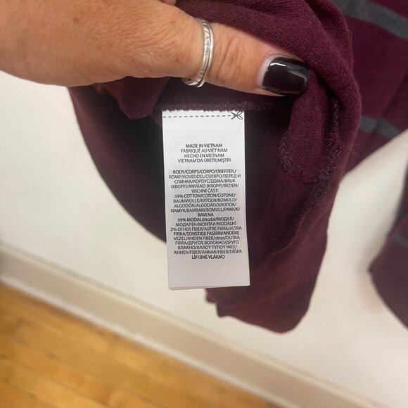 NWT Polo Ralph Lauren Men's Luxury Jersey Striped 1/4-Zip Pullover Burgundy XXL - Picture 6 of 8